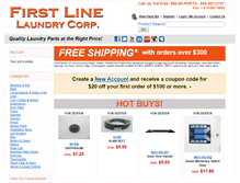 Tablet Screenshot of firstlinelaundry.com